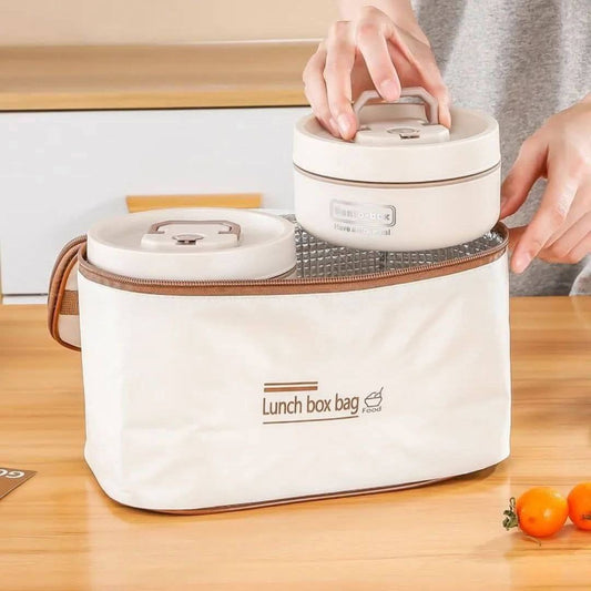 لانش بوكس حراري مستورد 4 قطع + شنطه