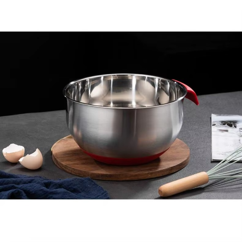 بولة عجن وخلط استانلس بغطاء سيليكون محكم – الأداة الأقوى للتحضير والحفظ في وقت واحد