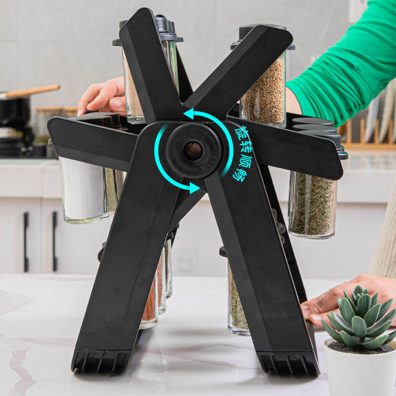 منظم توابل احترافي 18 قطعه بدوران 360° - اكليريك/زجاج