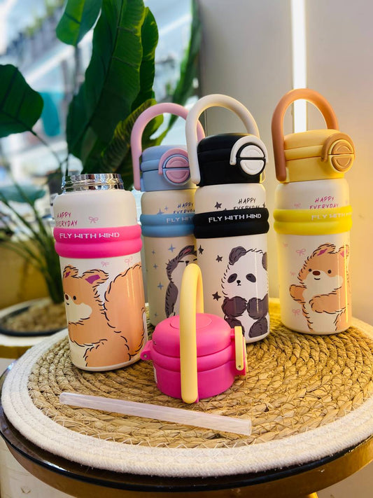 فلاسك استانلس حراري 300-350 مل برسومات حيوانات (شاليموه ويد حمل)