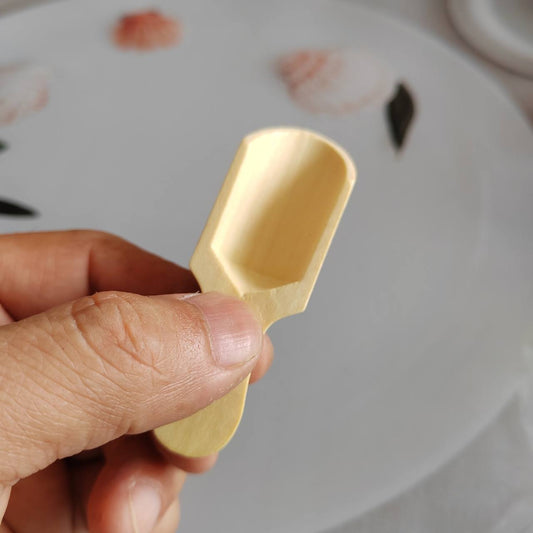 مجموعة ملاعق توابل خشبية صغيرة – 6 قطع