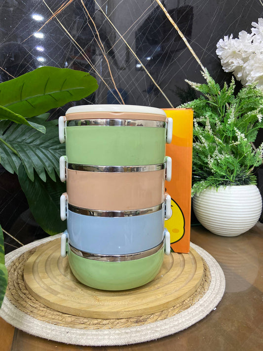 عمود حفظ طعام حراري - 4 أدوار ستانلس