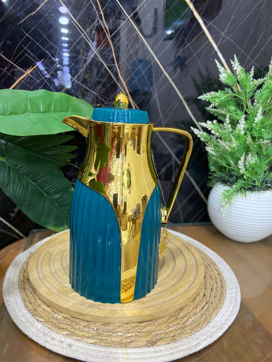 ترمس/إبريق حراري فاخر - 1.5 لتر (جولد - مانع للتسريب)