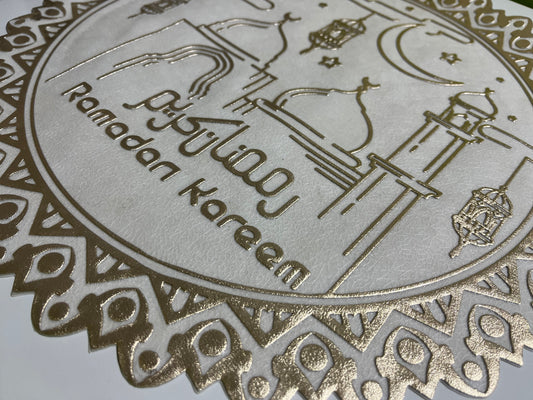 كوستر "رمضان كريم" - 2 قطعه – لمسة رمضانية فخمة لسفرتك