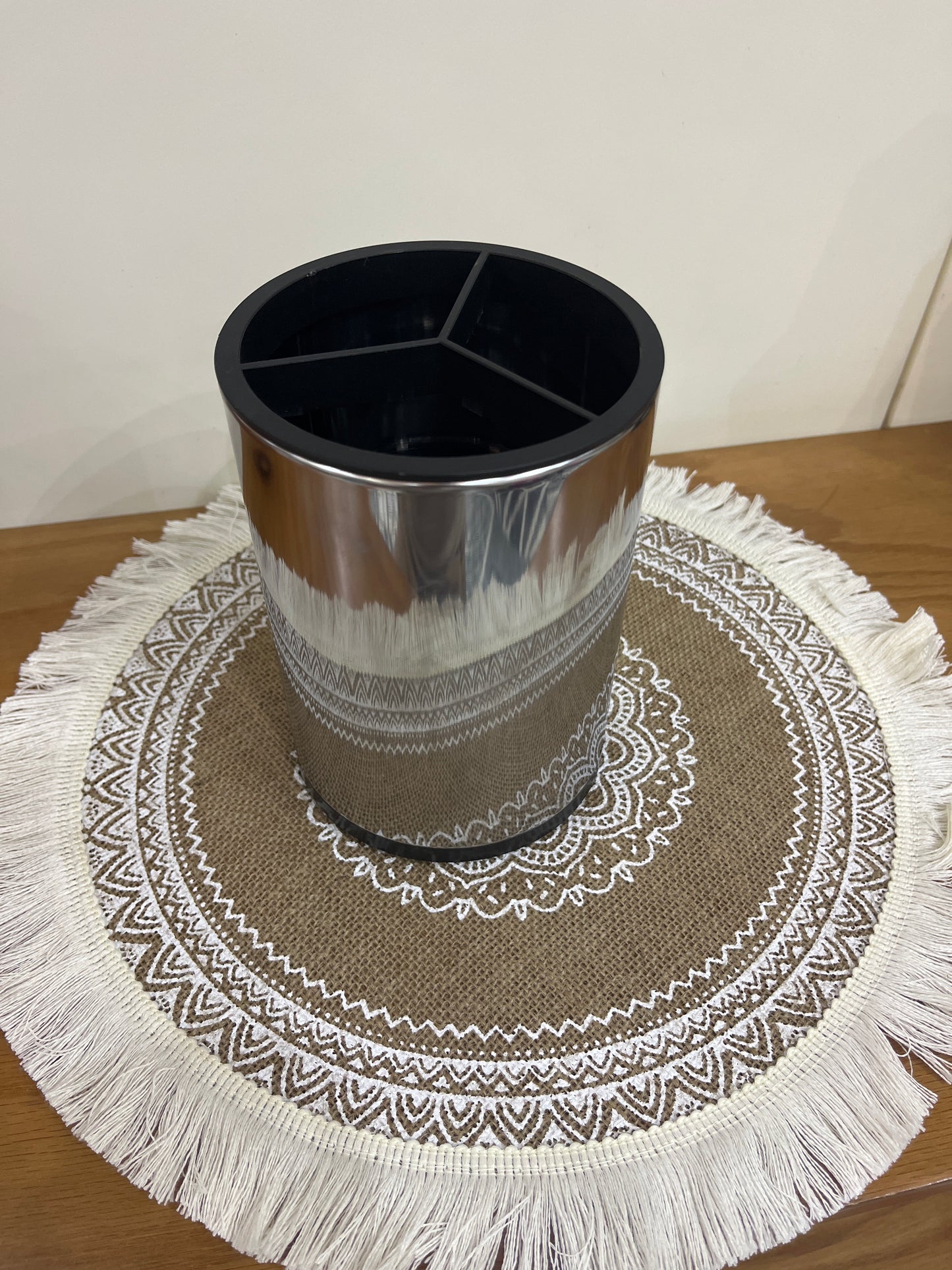 منظم أدوات الطبخ الدوار من الستانلس ستيل - مساحة مرتبة ومرنة