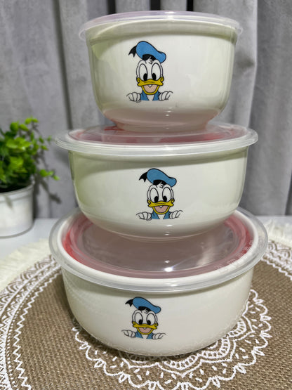 طقم بولات ثلاجه بورسلين (3 قطع) – حفظ صحي للأكل بلمسة ديكور مبهجة