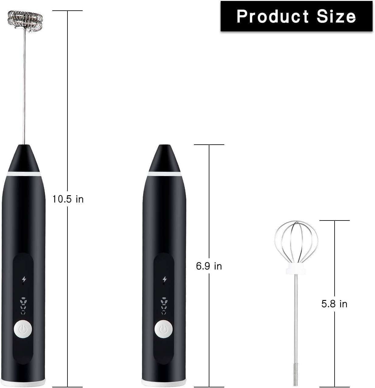 مضرب لبن ورغوة (فومر) كهربائي – شحن يو اس بى و3 سرعات