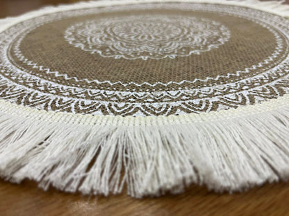 مفارش الخيش الدائرية (البوهو)