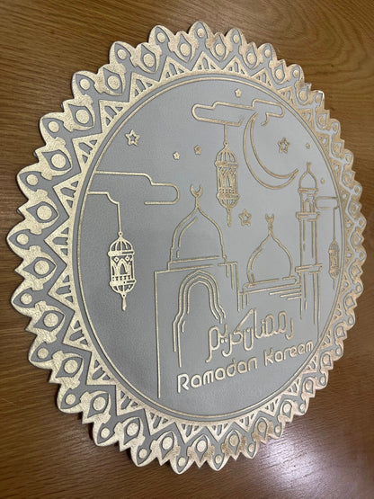 كوستر "رمضان كريم" - 2 قطعه – لمسة رمضانية فخمة لسفرتك