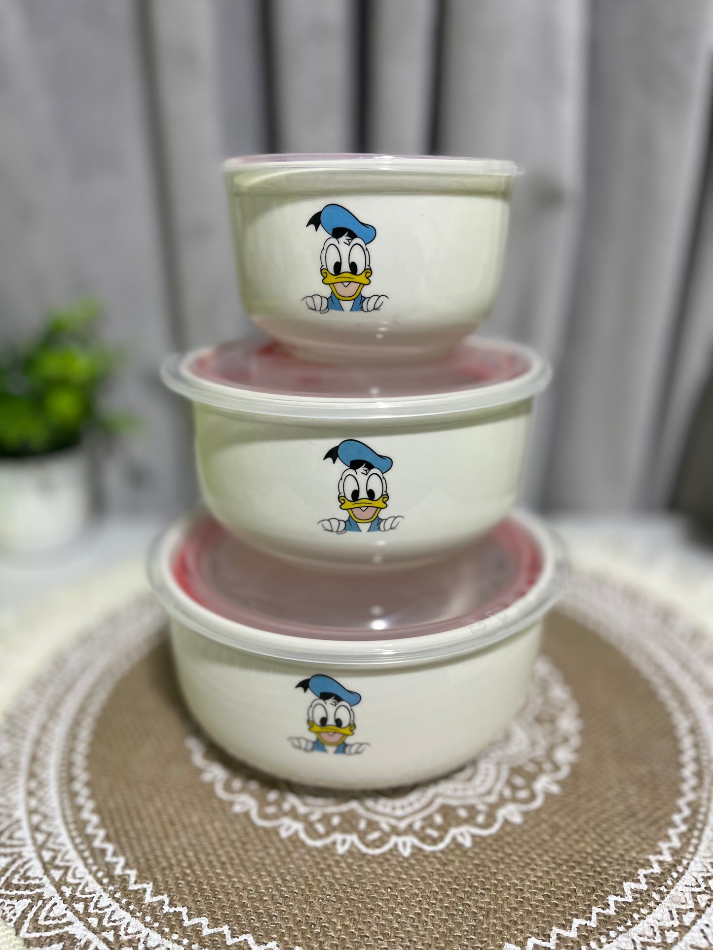 طقم بولات ثلاجه بورسلين (3 قطع) – حفظ صحي للأكل بلمسة ديكور مبهجة