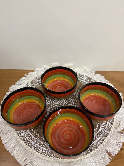 طقم بولات تقديم بورسلين (4 قطع) – للصوصات والسلطات الصغيرة