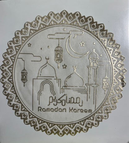 كوستر "رمضان كريم" - 2 قطعه – لمسة رمضانية فخمة لسفرتك