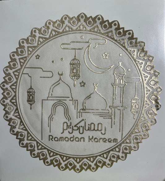 كوستر "رمضان كريم" - 2 قطعه – لمسة رمضانية فخمة لسفرتك