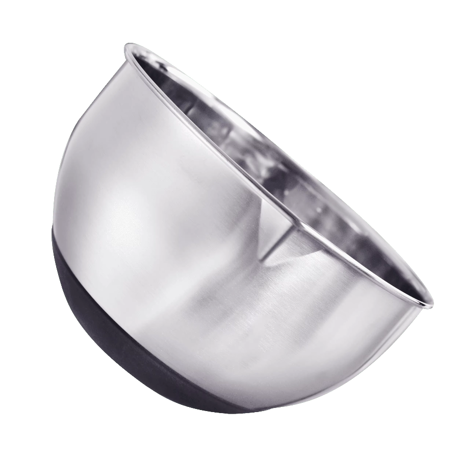 Metallic half-circle object on a white background