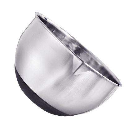 Metallic half-circle object on a white background