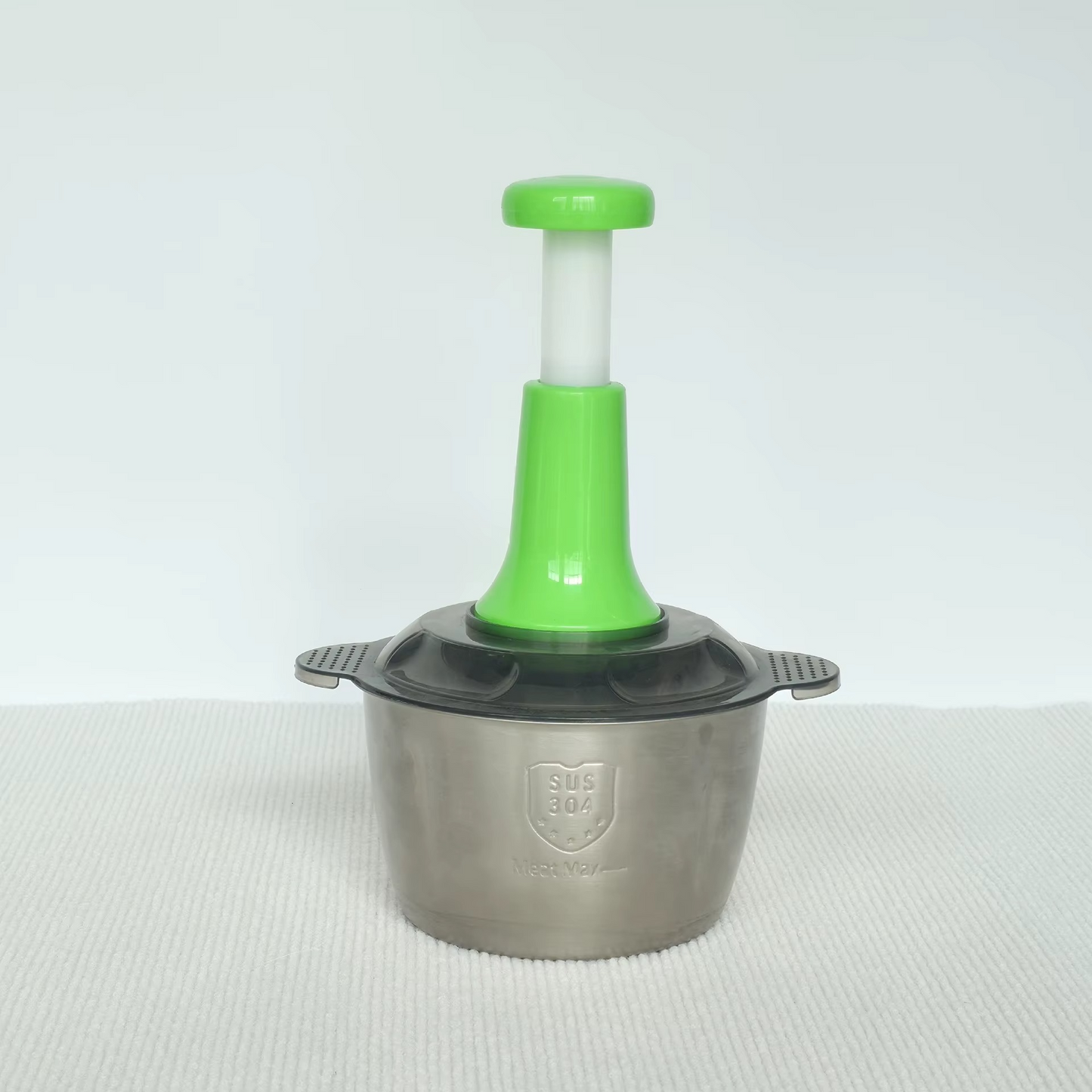 كبة الضغط اليدوية (2 لتر) بحلة استانلس  – فرم احترافي للخضروات بدون كهرباء