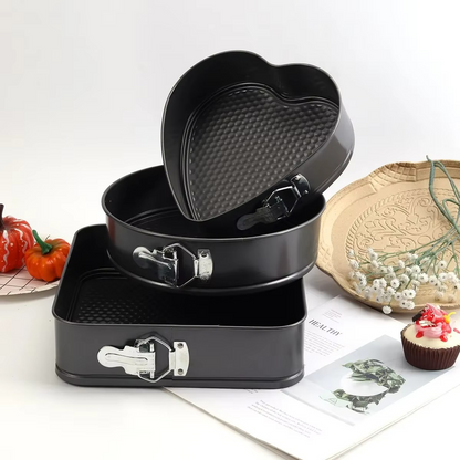 طقم قوالب كيك / تشيز كيك استالس 3 قطع قابلة للفك (أشكال مختلفة)