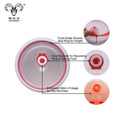 طقم بولات ثلاجه بورسلين (3 قطع) – حفظ صحي للأكل بلمسة ديكور مبهجة