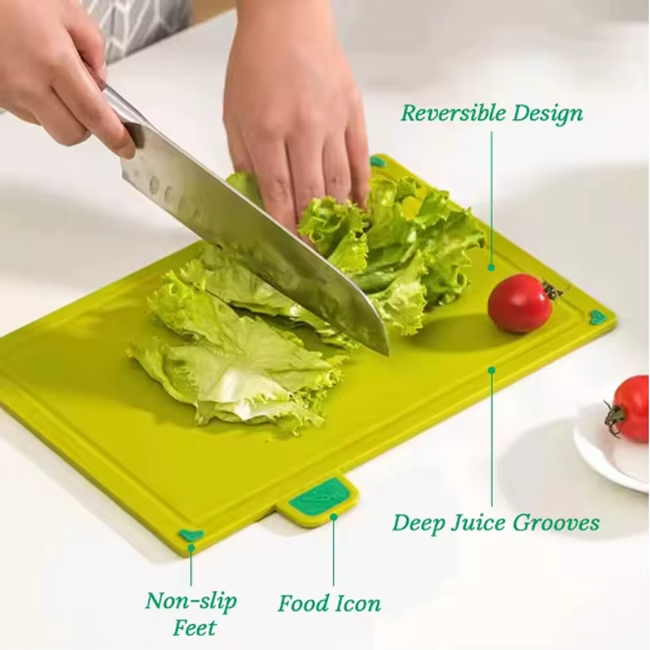 طقم بلانشات احترافي 4 قطع بحامل – تنظيم صحي لمطبخك ومنع اختلاط الروائح