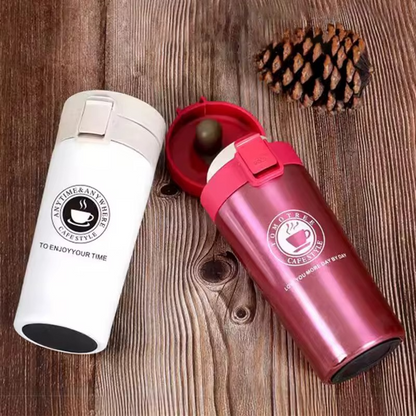 مج حافظ للحرارة استانلس 500 مل بطبعة كوفى ستايل