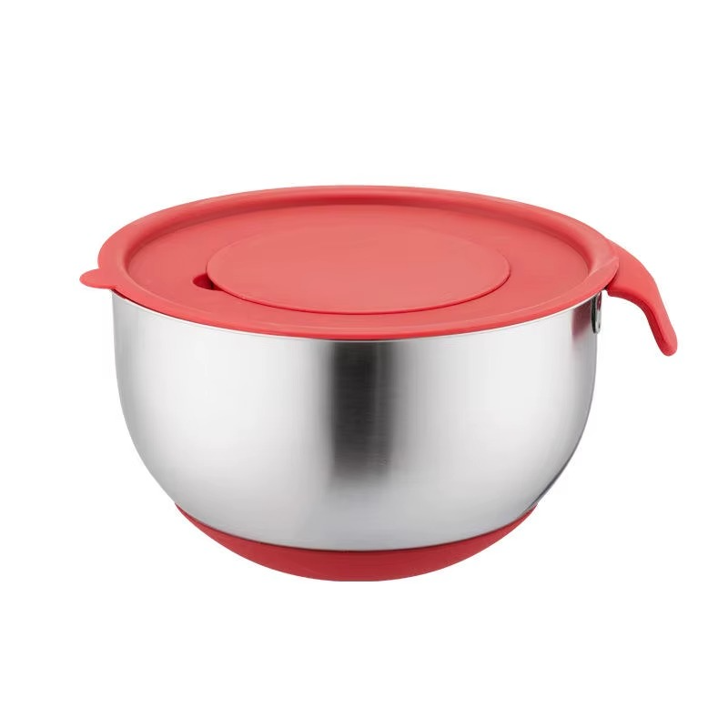 بولة عجن وخلط استانلس بغطاء سيليكون محكم – الأداة الأقوى للتحضير والحفظ في وقت واحد