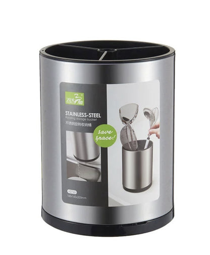 منظم أدوات الطبخ الدوار من الستانلس ستيل - مساحة مرتبة ومرنة