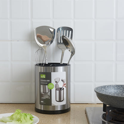 منظم أدوات الطبخ الدوار من الستانلس ستيل - مساحة مرتبة ومرنة