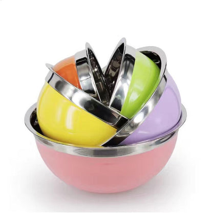 طقم أوعية خلطة بالغطاء الملوّنة 5 قطع – أناقة مذهلة