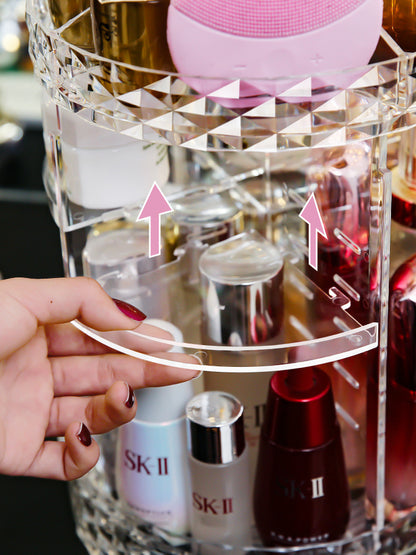 منظم المكياج ومستحضرات التجميل الدوار