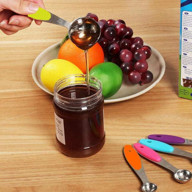 ملاعق القياس الستانلس ستيل الملونة - دقة ومتانة في مطبخك