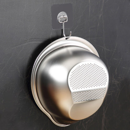 وعاء غسيل وتصفية - ستانلس ستيل مع حافة مصفاة