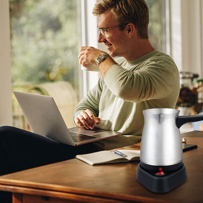 غلاية/كنكة القهوة الكهربائية الستانلس ستيل – قهوتك جاهزة في دقائق