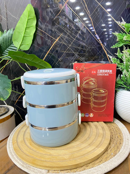 عامود طعام استانلس ستيل 3 أدوار (لانش بوكس)