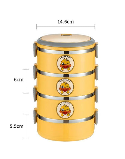 صندوق الطعام الحراري للأطفال – 4 طبقات حافظ للحرارة بشكل عبقري