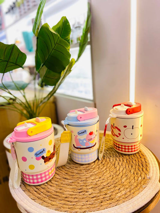 زمزمية استانلس حرارية صغيرة للأطفال 420 مل (رسومات وطباعة)