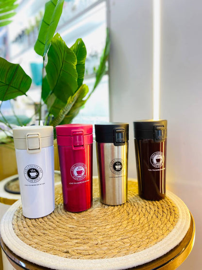 مج حافظ للحرارة استانلس 500 مل بطبعة كوفى ستايل