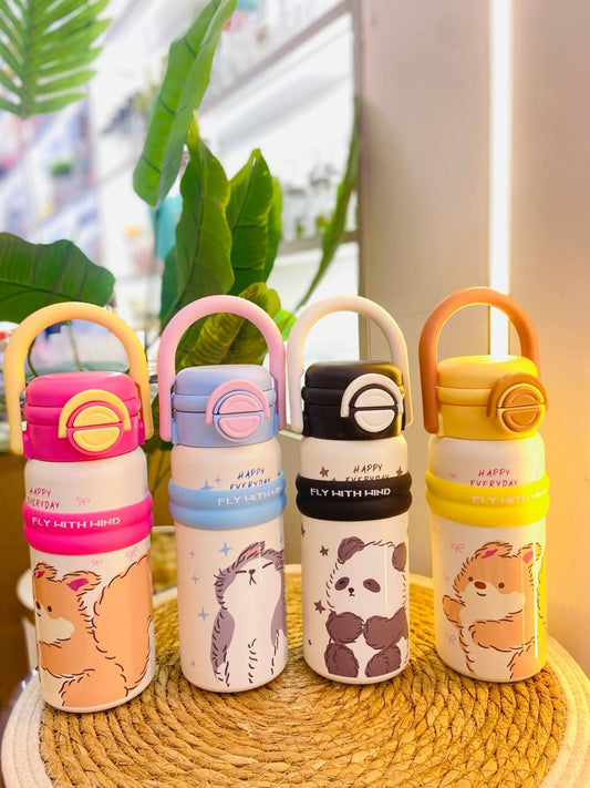 فلاسك استانلس حراري 300-350 مل برسومات حيوانات (شاليموه ويد حمل)