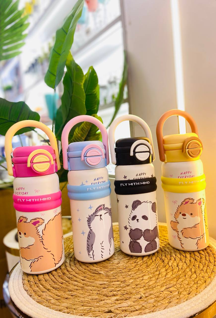 فلاسك استانلس حراري 300-350 مل برسومات حيوانات (شاليموه ويد حمل)