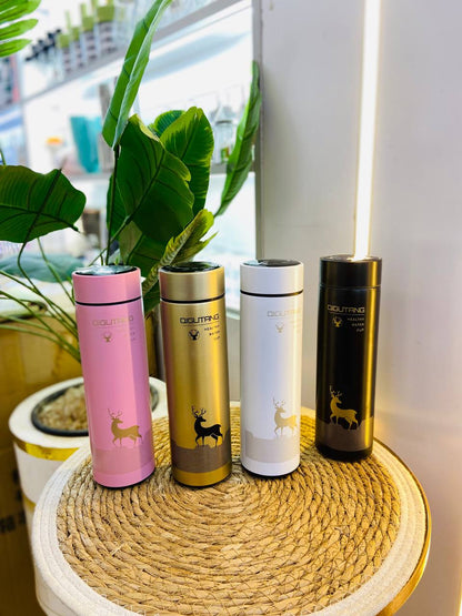 ترمس حافظ للحرارة ديجيتال 500 مللي بطبعة غزال (استانلس 304)