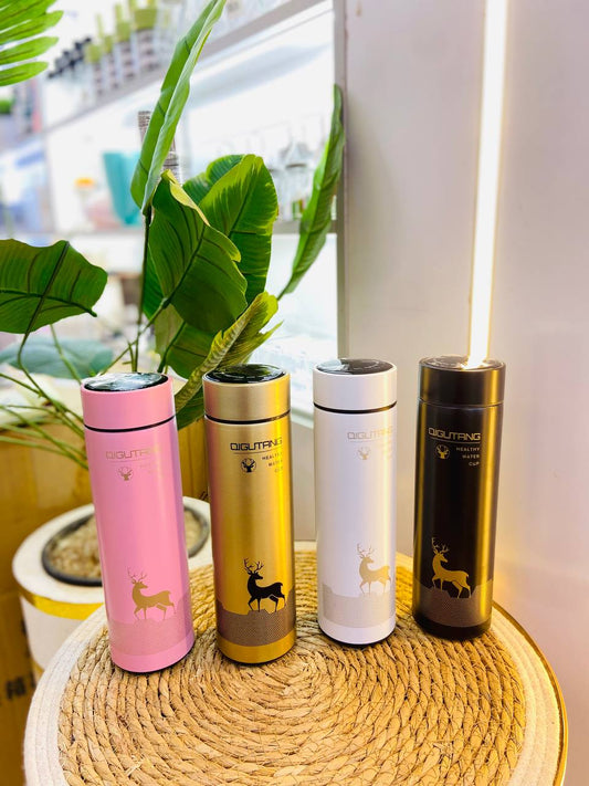 ترمس حافظ للحرارة ديجيتال 500 مللي بطبعة غزال (استانلس 304)