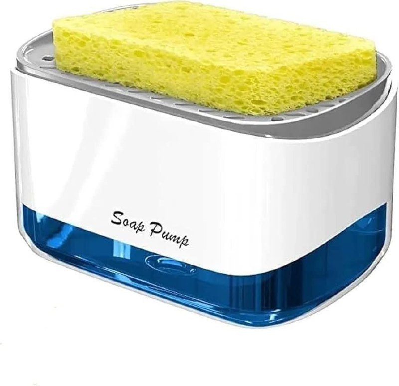 ديسبنسر صابون 2×1 مع إسفنجة – غسيل سريع وأسهل