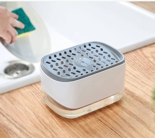 ديسبنسر صابون 2×1 مع إسفنجة – غسيل سريع وأسهل