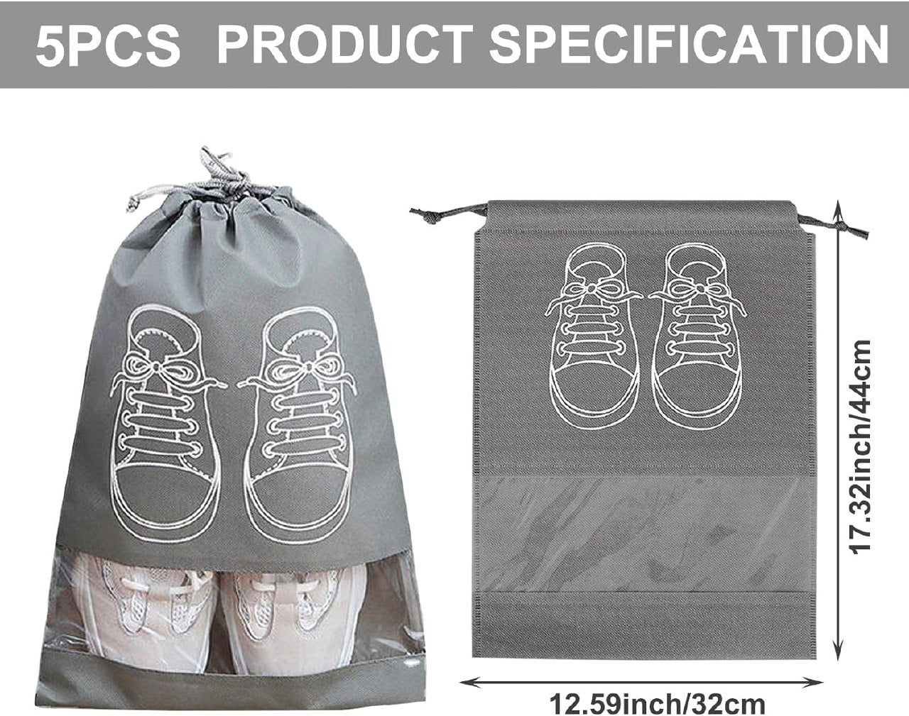 شنطة تخزين الأحذية 5 قطع – للسفر والمنزل