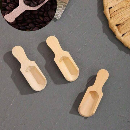 مجموعة ملاعق توابل خشبية صغيرة – 6 قطع 