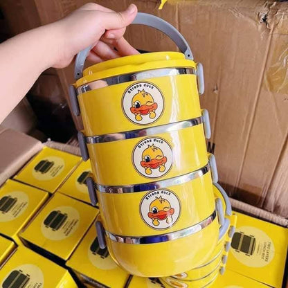 صندوق الطعام الحراري للأطفال – 4 طبقات حافظ للحرارة بشكل عبقري