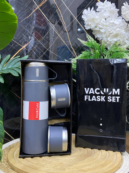 طقم مج حراري (ترمس) متكامل - مع كوبين إضافيين