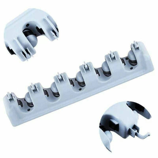 حامل مكانس خماسي مع هوكات لتعليق أدوات التنظيف